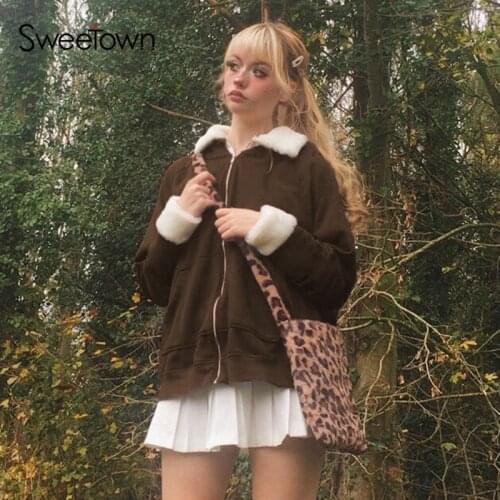 Женские осенние толстовки Sweetown China At AliExpress