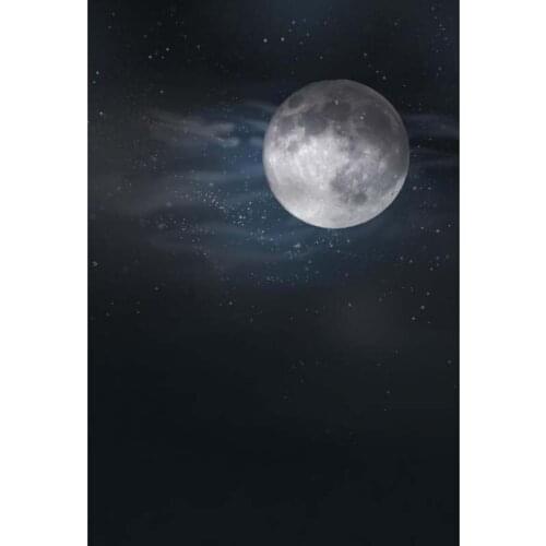 TR Photography Background Night of the Full Moon Newborn Boy Custom Studio Props Space Photo Backdrops Backgrounds Vinyl Cloth