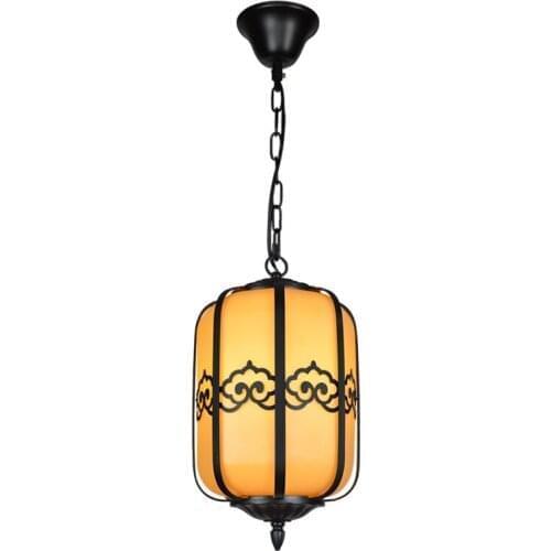 New Chinese Style Outdoor Chandelier Led Waterproof Terrace Villa Corridor Aisle Hanging Lamp Balcony Pavilion Chandelier