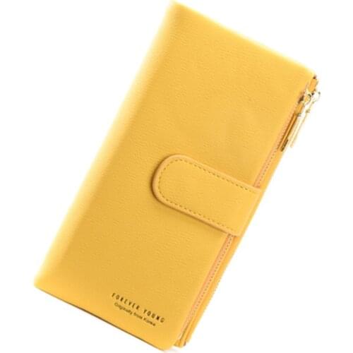 2021 New Wristband Ladies Long Clutch Bag Large-Capacity Wallet Female coin purse Mobile Pocket Card Case Two zip Fashion