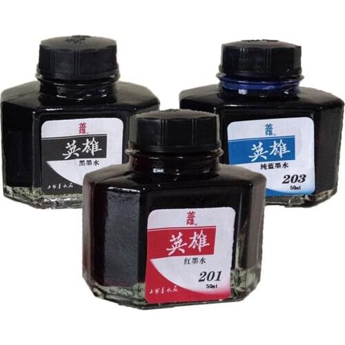 50ml Bottled Glass Smooth Writing Fountain Pen Ink Refill School Student Stationery Office Supplies