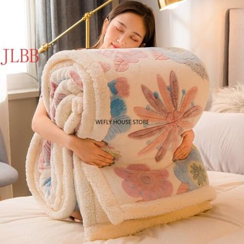 5D snowflake fleece duvet cover 1pc milk fleece quilt cover pastoral warm comforter cover no filing Velvet bed blanket AB side