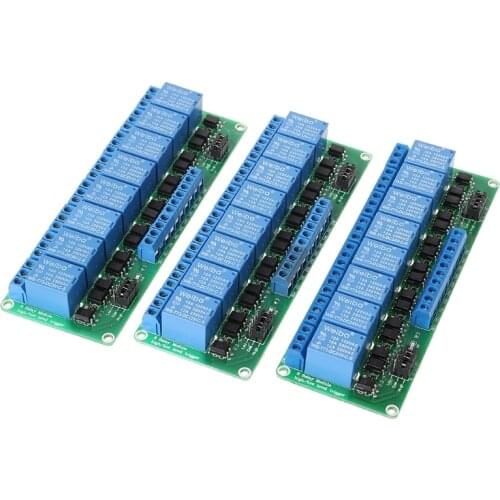 8 channel relay module 5V/12V/24V high and low level trigger relay control with optocoupler for PLC automation equipment control