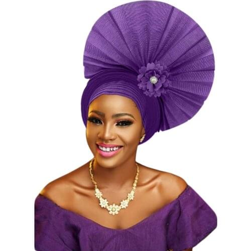 Aso oke headtie with beads diamond aso oke nigerian headtie African auto gele aso ebi women turban beautiful headwrap