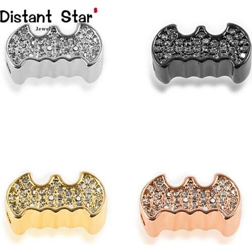 13*8mm Bat High Quality DIY Mens Bracelet Beads Jewelry Accessories Making Necklace Pendant Copper Cubic Zirconia Hole