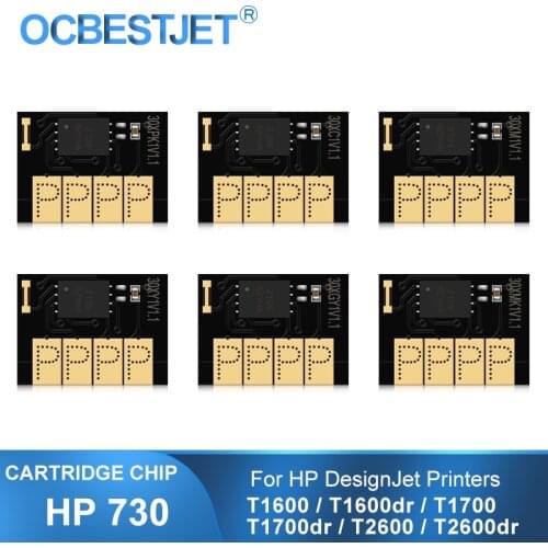 For HP 730 Ink Cartridge Chip New Upgrade HP730 Chip For HP DesignJet T1600 T1600dr T1700 T1700dr T2600 T2600dr Printer Chips