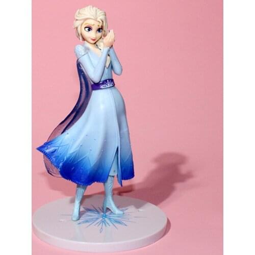 2021 Disney New Frozen 1set Queen Elsa 21cm PVC Action Figure Anime Dolls Figurines Kids Toy Children Gift hot toys