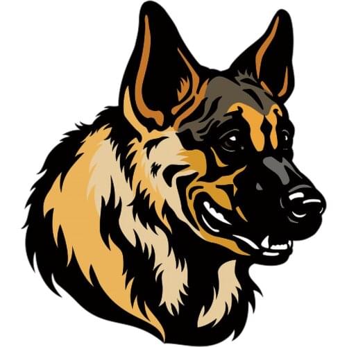 Fuzhen Boutique Decals Exterior Accessories Running German Shepherd Puppy Car Stickers Anime Cute Car Decoration Vinyl Decal