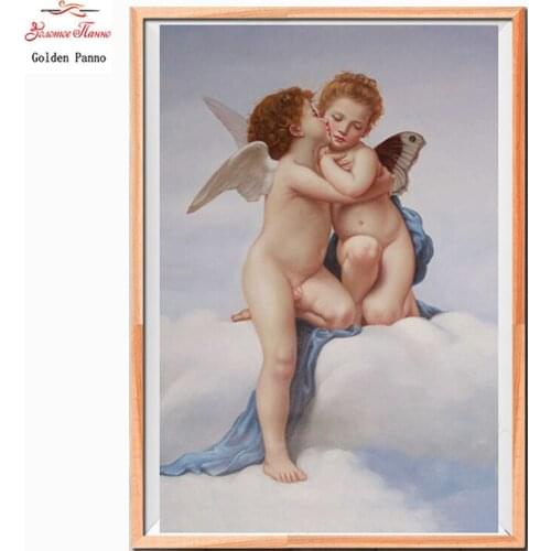 Golden Panno,Needlework,DIY DMC Cross stitch,Sets For Embroidery kits,Precise unprinted religion Patterns Counted Cross-stitch