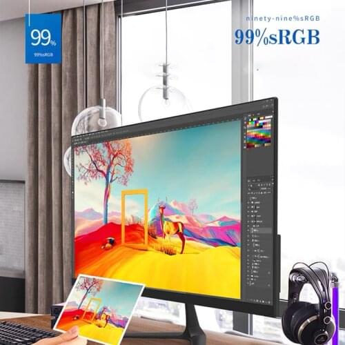 2K Full Hd 22 Inch 75hz Frameless Gaming Monitor With Low Price,Pc Gamer Complete