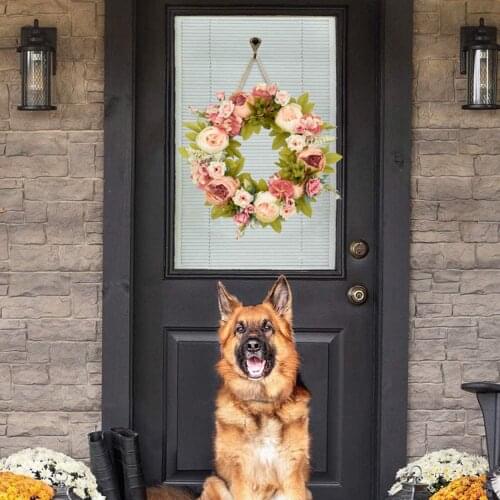 Artificial Floral Wreaths Faux Eucalyptus Outdoor Garden Greenery Accs 45cm