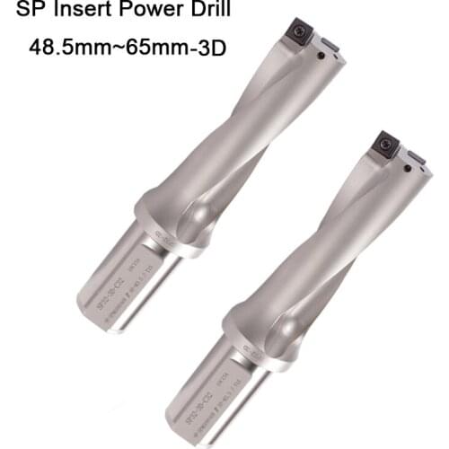 Power coolant water drill ZD03 48.5mm-65mm SP Drill Type For 3D U Drilling Shallow Hole metal working indexable insert drills