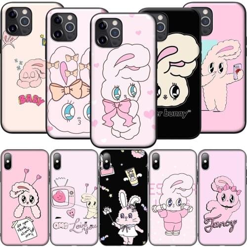 GX116 Korean Chuu Esther Kim Rabbit Silicone Soft Case for iPhone 12 Mini 11 Pro XS Max XR X 8 7 6 6S Plus 5 5S SE 2020