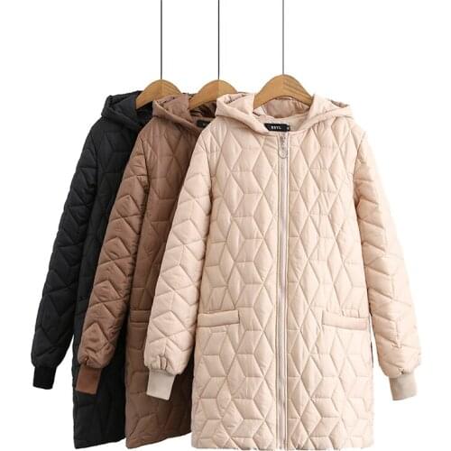 2021 New Winter Jacket Parkas Women Big Size Down Cotton Jacket Hooded Parka Warm Female Cotton Padded Jacket Casual Outwear