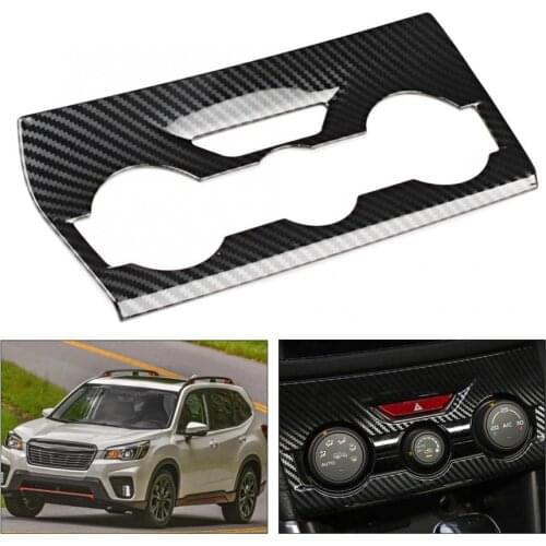 Car Air Condition Panel Cover Trim Carbon Fiber Decoration Fit for Subaru Forester SK 2019 ABS Material car styling