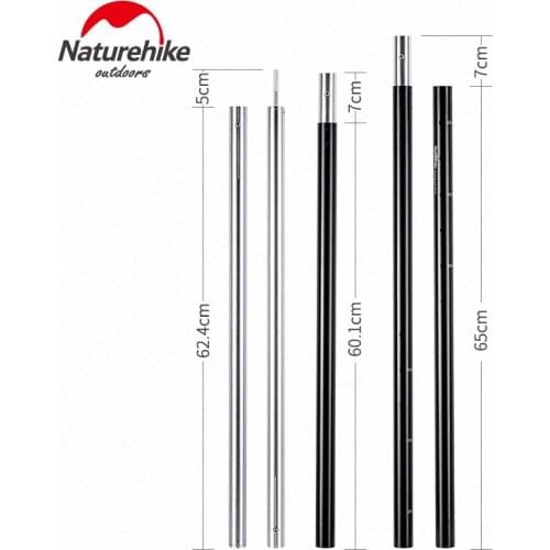 Naturehike Camping Tent Accessorie Portable Tent Poles Aluminium Alloy Sun Shelter Folding Pole Outdoor Camping Tent Sun Shelter