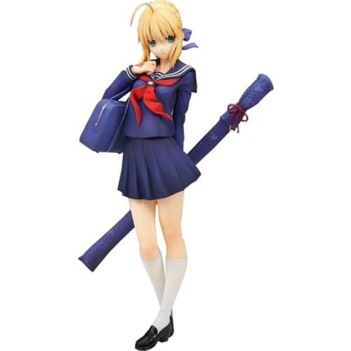 20cm Fate stay night Saber Saber School uniform style action figure toys collection christmas toy T30