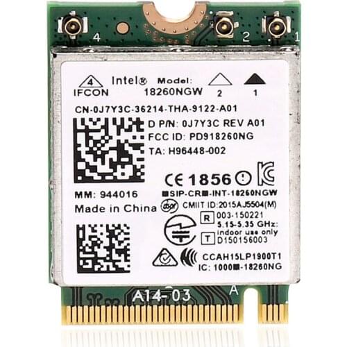 Brand new for Intel Wireless-AC 18260 18260NGW 802.11ad 802.11ac 867Mbps 2.4&5G Bluetooth 4.1 WiFi M.2 Key A network card