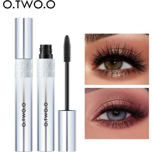 O.TWO.O Black Mascara Volume And Length Waterproof Long Lasting Lash Mascara 4D Volume Fast Dry Thick Eyelash Eyes Makeup