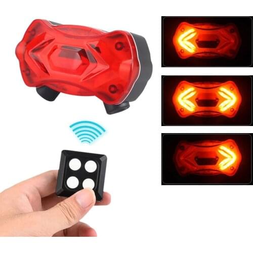 Wireless Remote Control Bicycle Taillight USB Charging COB Warning Turning Signal Bike Light 8 Modes MTB Bike Rear Lamp