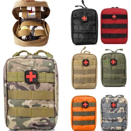Military Tactical Camping Survival First Aid Kit Bag Medical Waist Pack Outdoor Emergency Kits Travel Lifesaving Molle Pouch