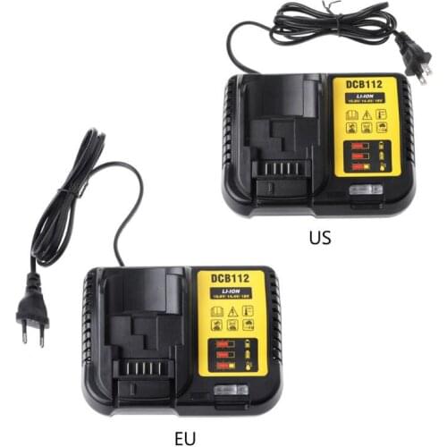Top Dcb112 Li-Ion Battery Charger For Dewalt 10.8V 12V 14.4V 18V Dcb101 Dcb200 Dcb140 Dcb105 Dcb200 Black