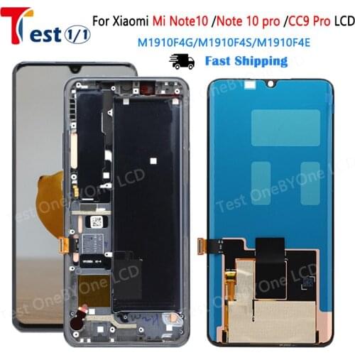 For Xiaomi MI Note 10 mi note10 LCD Display Screen Digitizer Assembly For Xiaomi mi note10 pro cc9 pro lcd with Touch Panel