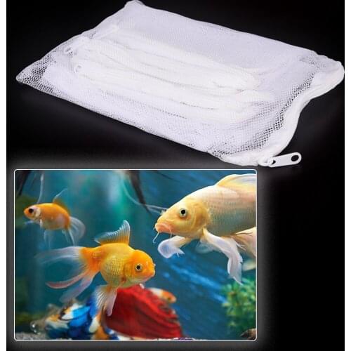 10 Pcs Filter Media Bags 20 X 15CM Reusable Aquarium Fish Tank Pond Net Mesh Bag New