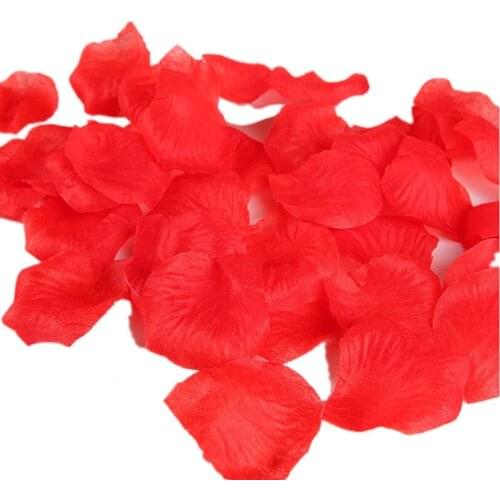 1000pcs Hot Red Artificial Silk Rose Flower Petals Wedding Favor Accessories Party Event Decoration Honey Moon Bed Decoration