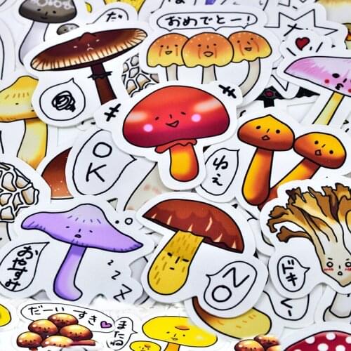 40pcs Creative kawaii self-made Colorful mushrooms stickers beautiful stickers /decorative sticker /DIY craft photo albums