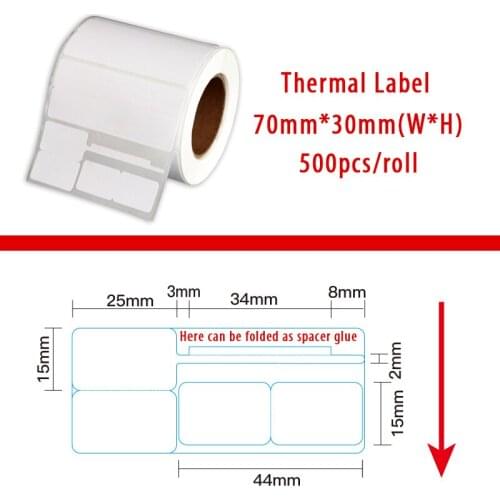 500Pcs Blank Price Size Tag Stickers Jewelry Tags Thermal Paper Label Hang Tags for Glassess Earring Ring Necklace Bracelet