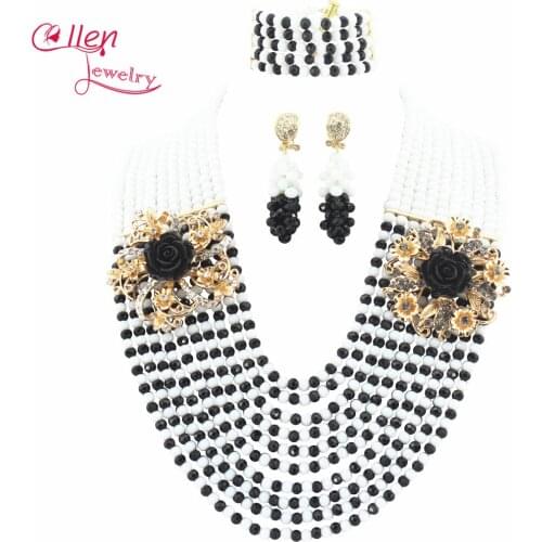 African nigerian Wedding bridal beads Jewelry Set African beads Jewelry Set African beaded necklace sets N0081