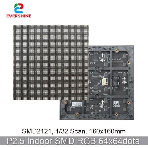 Free Shipping P2.5 SMD2121 64x64 Pixels RGB Full Color Indoor LED Panel Module Advertising TV Display Screen