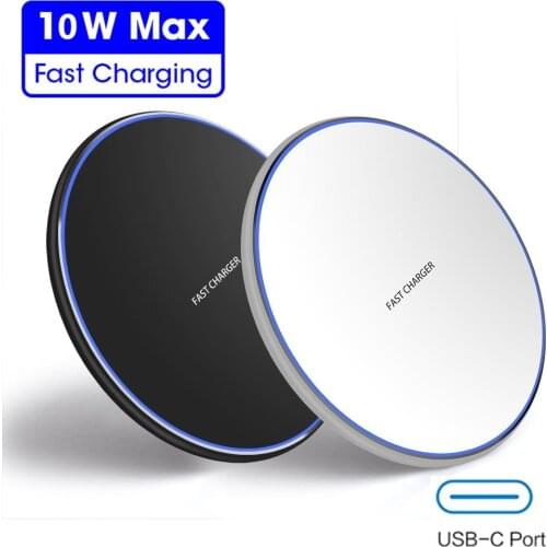 10W QI New USB Wireless Charger Pad Dock Charge Cable Led for Samsung Galaxy S10 S9 S20 iPhone X XR XS Max Fast Charging Holder