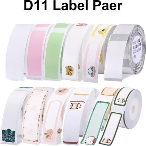 D11 Thermal Printing Label Paper Barcode Price Size Name Labels Waterproof Tear Resistant for Home Organizer Supermarket Store