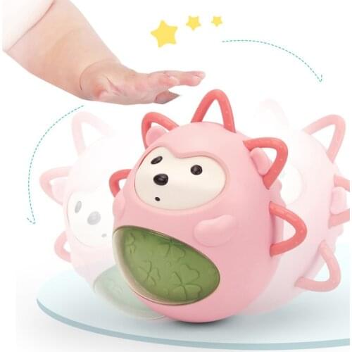 Baby Rattle Toys 0-12 Months Neonatal Early Education Soothing Cute Hedgehog Shaped Teether Musical Tumbler Toy Montessori Gift