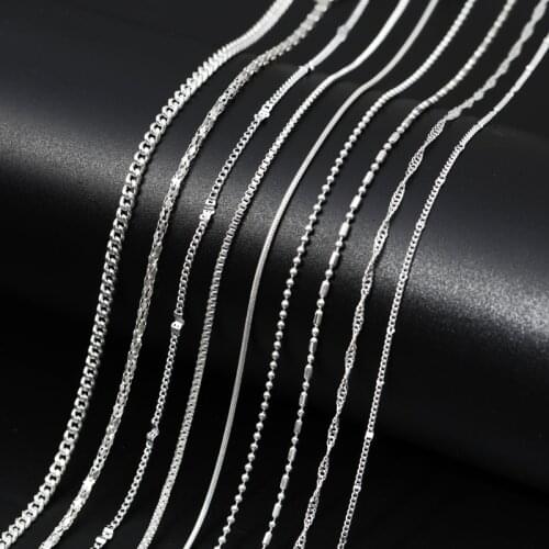 Fashion Silver Color Extension Necklace Bracelet Chain 12pcs/lot Long Link Accessories For DIY Jewelry Making Findings Supplies