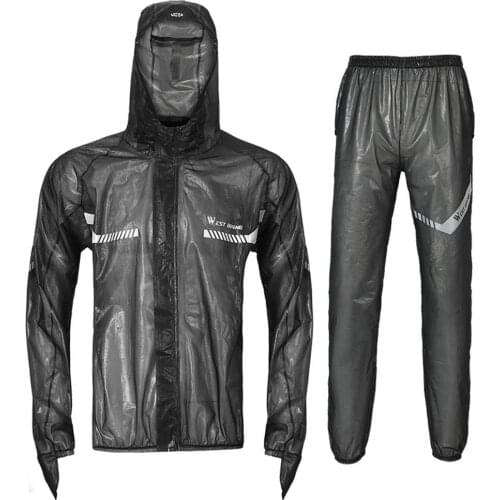 Cycling Motorcycle Raincoat Suit Waterproof Protective Reflective Strips Rain Gear Lightweight Foldable Bicycle Jacket Suits