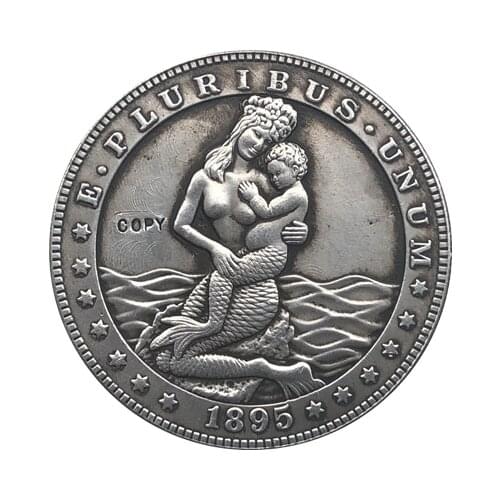 Hobo Nickel USA Morgan Dollar 1895 COIN COPY Type 87