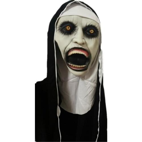 Nun Mask The Nun Cosplay Masks Valak Halloween Terror Costumes for Women Scary Masques Costume Props Deluxe Mascarillas for Man