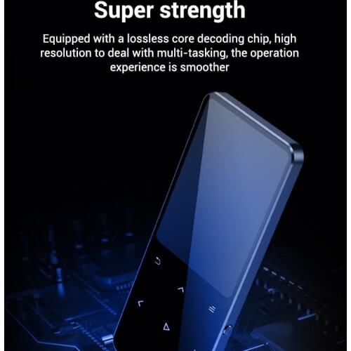 MP3 Player HiFi Lossless Sound Alloy Shell Music Player with E-reading Wireless Bluetooth Connection PUO88