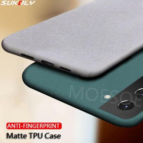 Ultra-thin Matte Soft TPU Case Cover For Samsung S30 S21 Plus Ultra S20 FE Note 20 Ultra M51 A21S A31 A41 A51 A71 Sandstone Case
