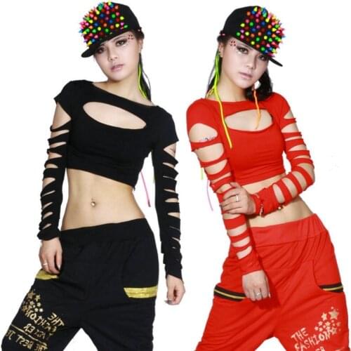 2015 New Fashion dance hip hop short top female Jazz cutout costume neon performance wear vest Sexy hollow out costumes shirt