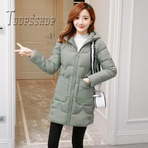 2019 Korean New Big Pocket Women Parkas Zipper Hoodie Female Coat