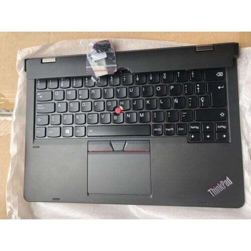 New Original laptop Lenovo thinkpad helix Type 20CG 20CH ultrabook pro keyboard Center plug Spanish palmrest cover case