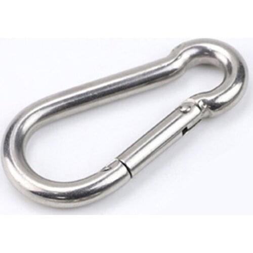 P15D 4 Pcs Carabiner Clip Spring Snap Rope Connector Hooks Heavy Duty Durable 304 Stainless Steel Swing Set Accessories Fit for