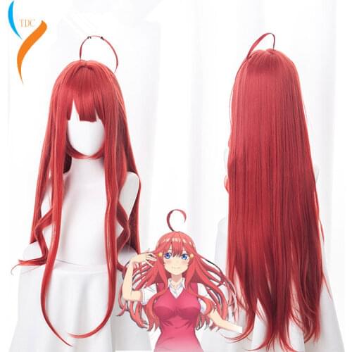 Nakano Itsuki Cosplay Wig Anime Gotoubun No Hanayome The Quintessential Quintuplets Women Red Cosplay Wig Nakano Itsuki