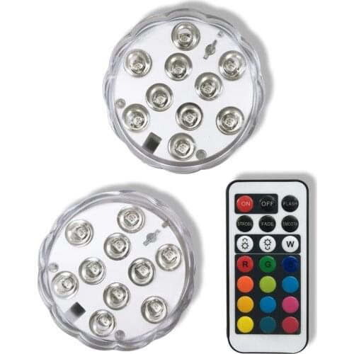 LED Remote Control Submersible Light Color Changing Waterproof Diving Lights Underwater Pool Lamp for Aquarium