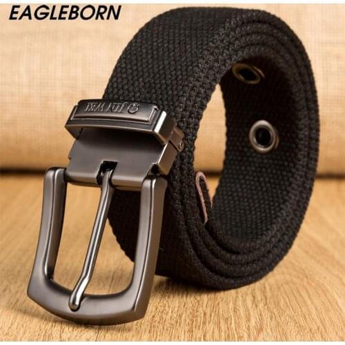 Hot male tactical belt Top quality 4 mm thick 3.8 cm wide canvas belt For men Automatic buckle Man extended Leisure belt