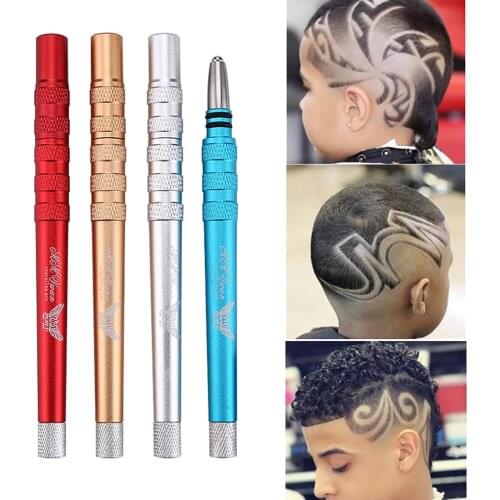 Hair Engraving Pen Hair Scissors Tattoo Style Magic Beard Trimmer Mustache Shaving Back Head Hair Carving Salon Styling Tool